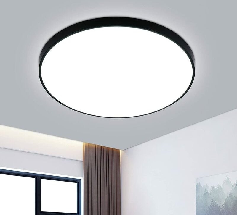 Thumbnail - Goeco - led Deckenleuchte Rund Ø27cm Deckenleuchte Kaltweiß 6000K für Badezimmer Wasserdicht IP54 Für Bad, Schlafzimmer,...