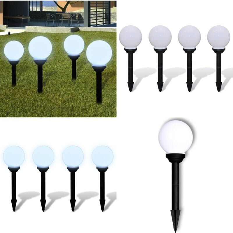 Thumbnail - Wegeleuchten 4 Stk. led 15 cm mit Erdspieß - LED-Solarleuchte - Gartenleuchte - Außeleuchte - Wegleuchtne - Solarlicht -...