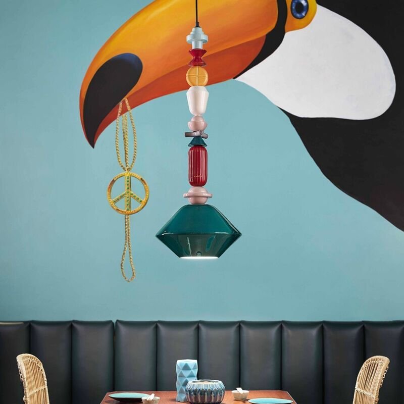 DECO' LARIAT C2510, Deckenleuchte in Keramik, Ferroluce