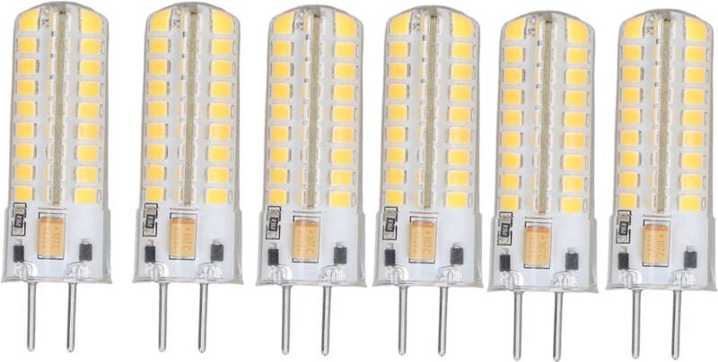Eosnow - 6pcs GY6.35 LED-Glühbirne 7W ac DC12V 700 lm 72 LEDs 360 Grad Maislicht für Anhängerlampen Deckenmarke warmes L...