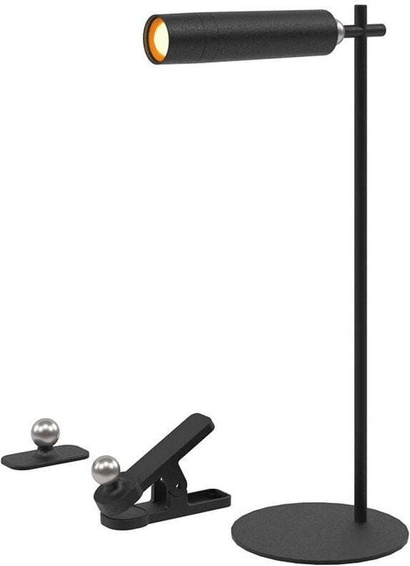 Thumbnail - V-tac - 3W magnetische LED-Tischlampe, schwarz, wiederaufladbar, dimmbar, natürliches Weiß