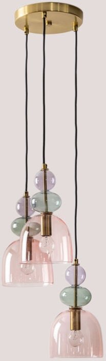 Deckenleuchte aus Kristall mit 3 Lichtpunkten in Bezany Colors Bunt Fresh - Sklum