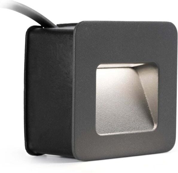 Nase Wandeinbauleuchte dunkelgrau von faro 70398