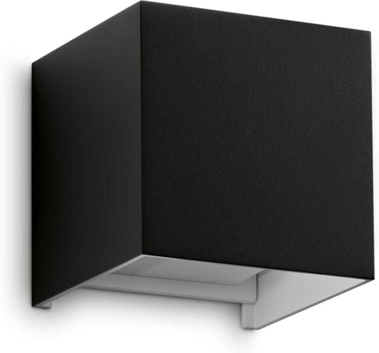 Ideal Lux ATOM Integrierte LED-Außen-Up-Down-Wandleuchte mit 2 Lichtern, Schwarz, 1050 lm, 3000 K, IP54