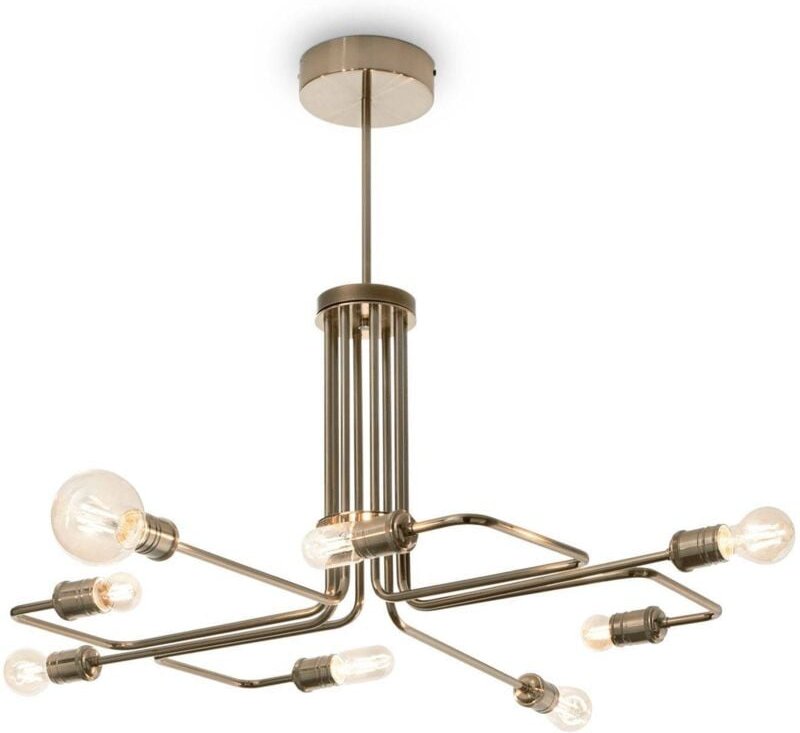 Triumph - 8 Light Multi Arm Deckenpendelleuchte Antik Messing - Ideal Lux