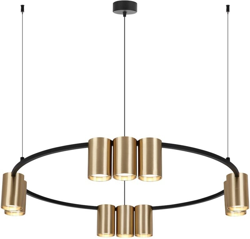 Hängelampe (Kreis) GENESIS BLACK GOLD 10xGU10