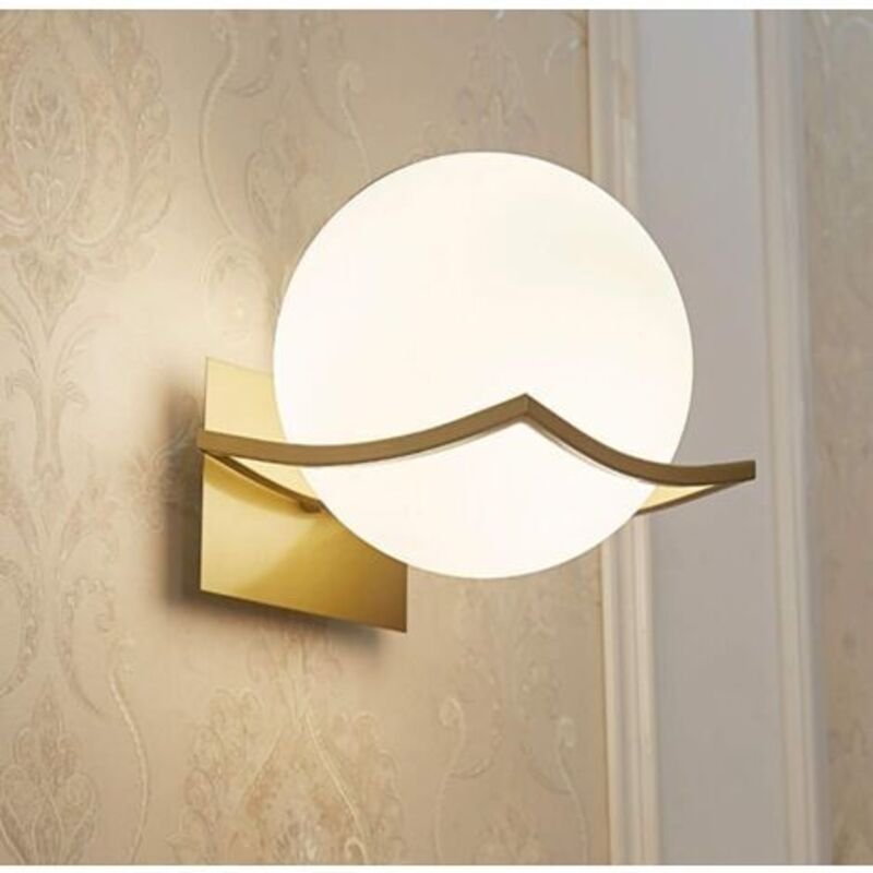 Wandlampe, Wandlampe für den Innenbereich, Wandleuchte, E27-Wandlampe, Schlafzimmer-Wandlampe, goldene Wandlampe (ohne G...