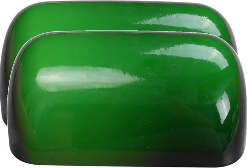 Die neue grüne Farbe Glas Banker Lampe Abdeckung/Bankers Lampe Glasschirm