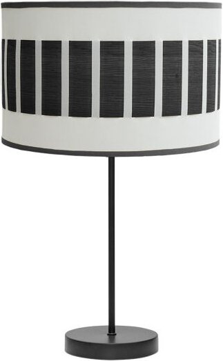 Fabrilamp - ivanna Stehtisch ivanna 1xe27 schwarz/weiss-schwarz Holz 62x30x30 cm