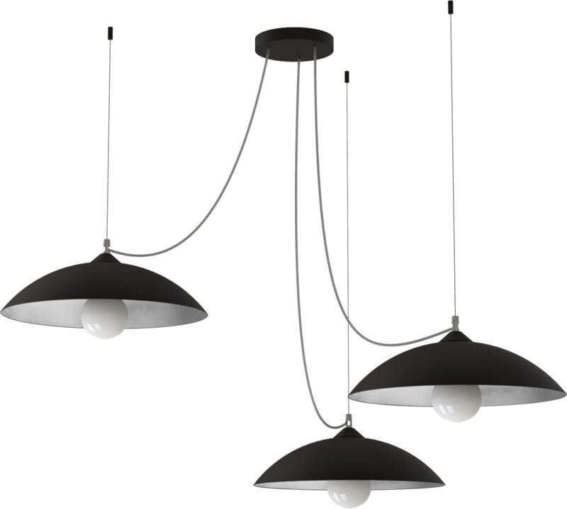 Dream sospensione nero foglia 3 luci