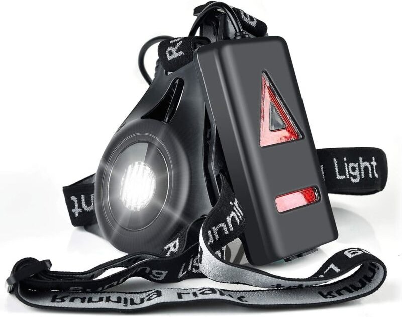 Tonchean - Lauflicht, wasserdichtes, über usb wiederaufladbares Lauflicht, einstellbarer Beleuchtungswinkel, perfektes L...