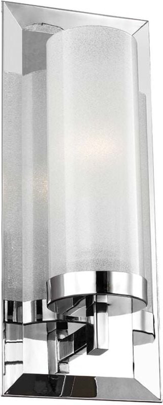Thumbnail - Wandlampe Leuchte Flurlampe IP44 led Treppenhausleuchte chrom poliert Glas