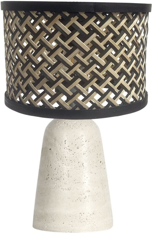 Anne Lighting - tischlampe - Travino - crème natürlich - bambus