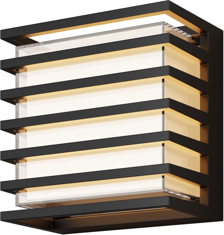 Maytoni Downing Street Moderne Wandleuchte für den Außenbereich, Schwarz, 3000 K, 380 lm, IP65