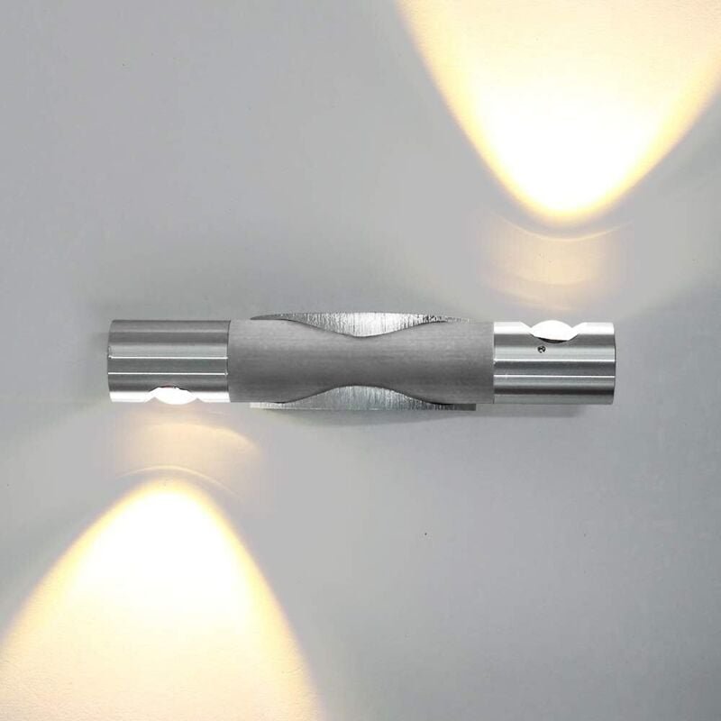 6-W-LED-Wandleuchte, Innenbeleuchtung, Aluminiumdesign, doppelt um 360° drehbar, originelle Lampe für Schlafzimmer, Wohn...