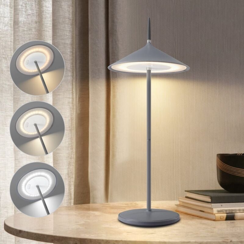Thumbnail - Lámpara de mesa inalámbrica , recargable por batería, lámpara de noche - Juego de 2 lámparas led de mesa de 1800 mAh, tá...