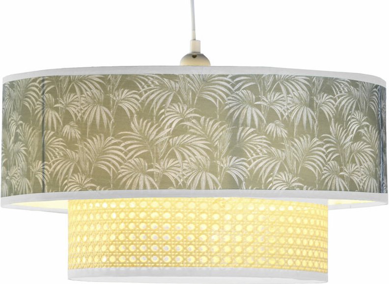 Dkd Home Decor - Polyesterdecke 46x46x25 grüne Palmen Polyester Material mehrfarbig Farbfamiliendecke und Wände Details