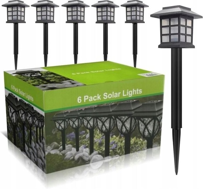 Laternen Set Gartenlampe gestanzt Solar Warm Gartenlampen 6x