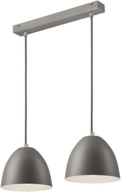 Lamkur Livia Stab-Pendel-Deckenleuchte Silber, 2x E27