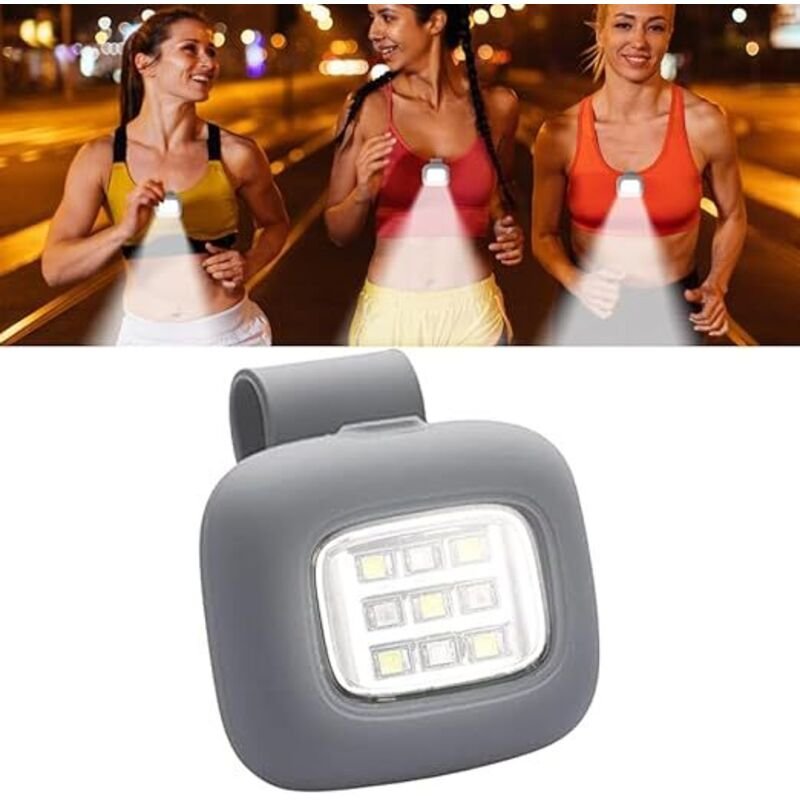 LED Clip Lampe, Lauflicht Taschenlampe Lauflicht LED Stirnlampe USB Wiederaufladbar 5 Modi Lauflicht LED Kleinstirnlampe...