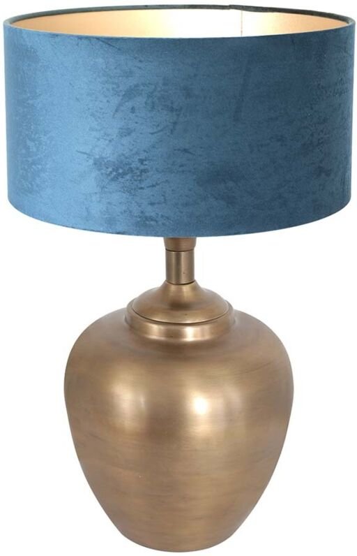 Tischlampe - Brass - bronze - metall veloursstoff - - Steinhauer