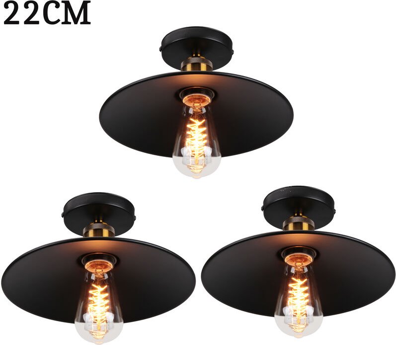 Pendelleuchte Industriell Vintage Hängelampe mit Ø22cm Lampenschirm Kronleuchter Art Edison Lampe E27 für Loft Wohnzimme...