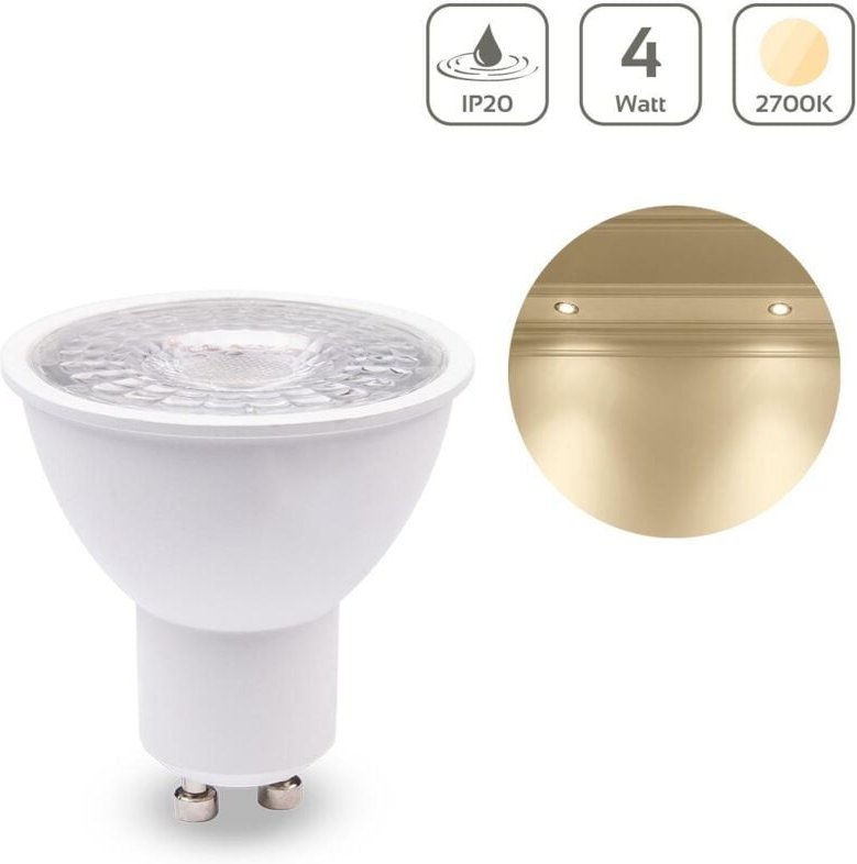 LED Spot GU10 4W 360lm 38° - Lichtfarbe: Warmweiß 2700K