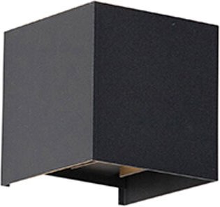 Außenwandleuchte schwarz inkl. led 2-flammig IP54 - Edwin