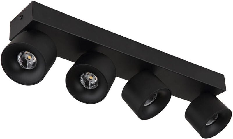 Deckenleuchte Spotlampe Spotleiste led Strahler schwenkbar schwarz Alu 4-Flammig