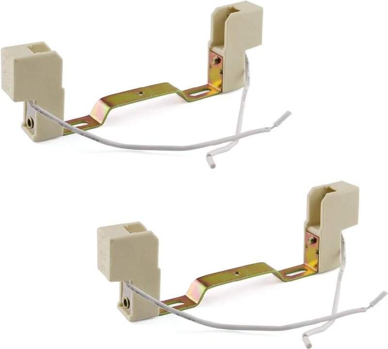 2 Stück R7S Keramik Lampensockel Fassung Lampenfassung Konverter Anschluss für T3 Halogen Glühbirne, 118mm - Ymyny