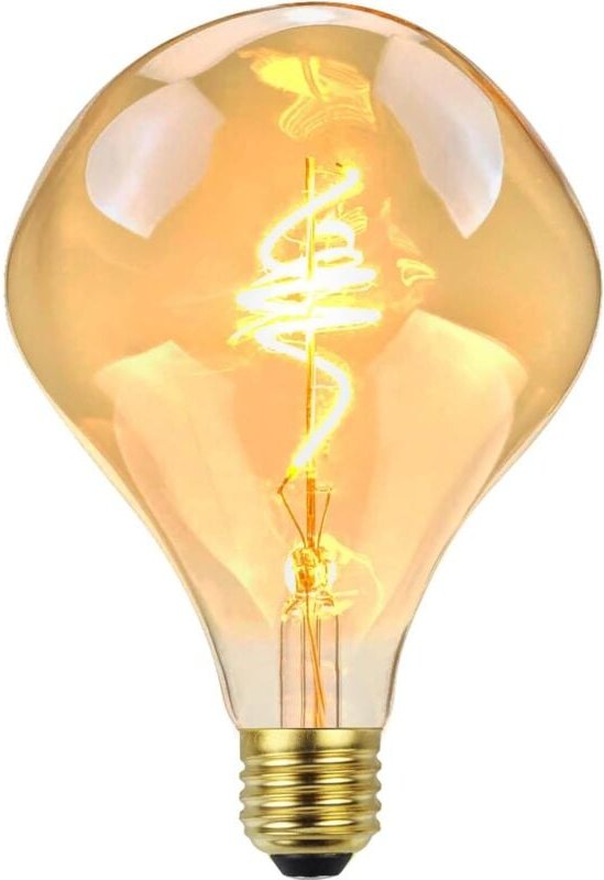 Edison-Glühbirne im Retro-Stil, LED-Glühlampe, G125 Alien Gold – 220 V Spannung, 4 Watt, warmes Gelb