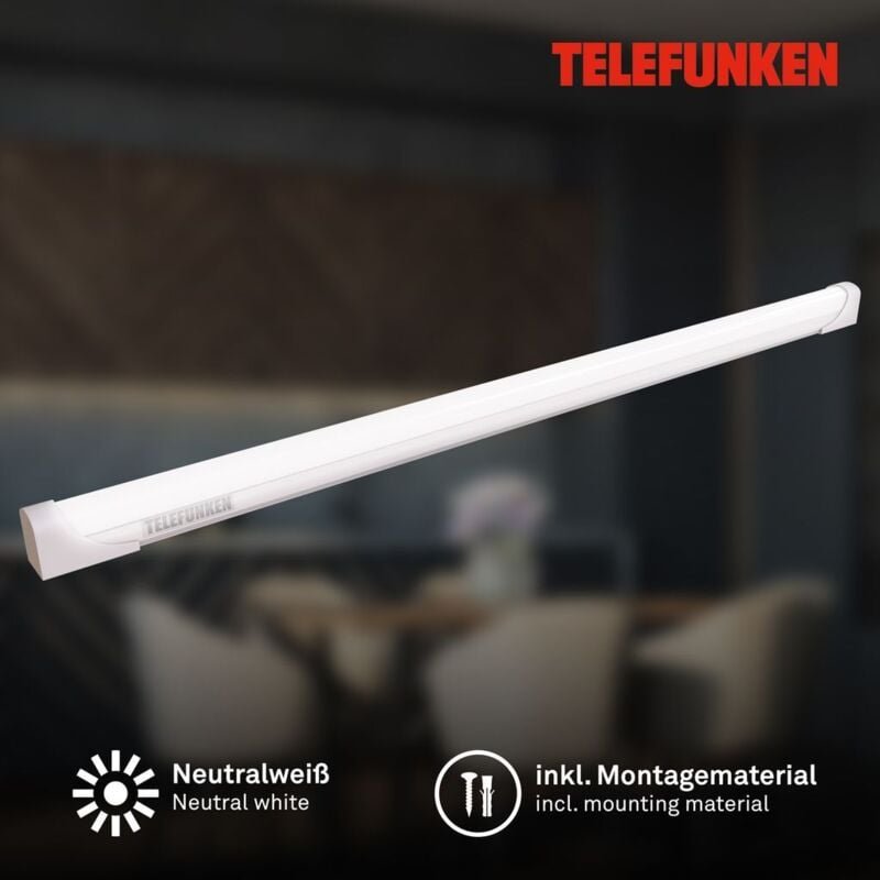 Telefunken - led Unterbauleuchte 57,4 cm, 8W, 800lm, IP20, Kunststoff/Metall, weiß