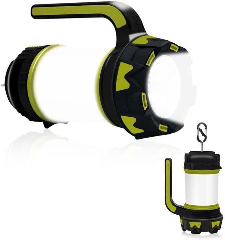 Wiederaufladbare LED-Campinglampe, extrem leistungsstarke, wasserdichte IPX5-Campinglaterne für Nachtangeln, Jagen, Wand...