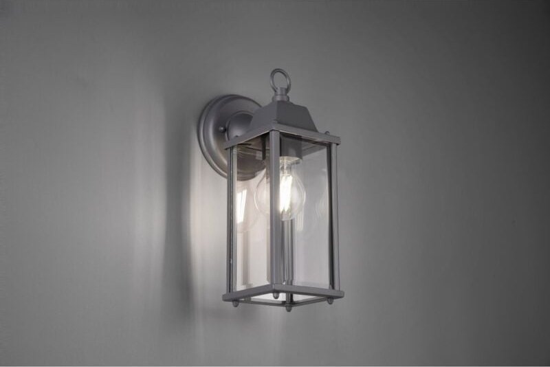 Iperbriko - Anthrazit Laterne Wandleuchte E27 für Olona Trio Außenbeleuchtung