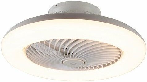 Deckenventilator weiß 55,5 cm inkl. led Dimmbar mit Fernbedienung - Clima
