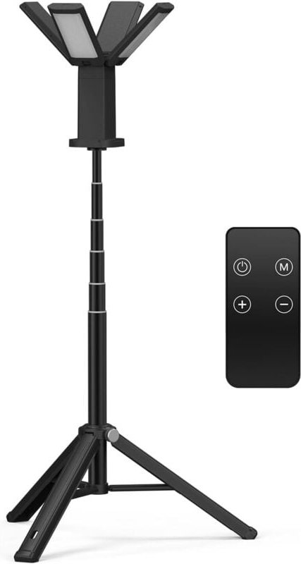 14000 mAh wiederaufladbare LED-Arbeitsleuchte mit Ständer, 1500 lm – 6000 lm kabellose Campingleuchte aus Aluminium, 10 ...