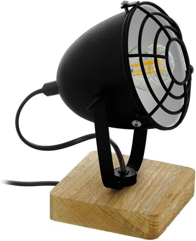 EGLO Tischleuchte /1 E14 HOLZ/SCHWARZ 'GATEBECK 1' (43138)