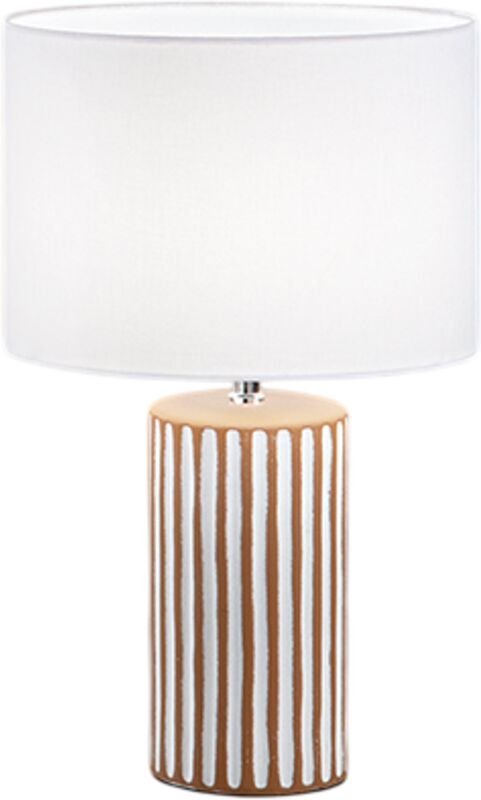 Perenz Illumina - Perenz – Keramik-Tischlampe Braun, Ø28 H46 cm, E27 max 60W – ohne Leuchtmittel