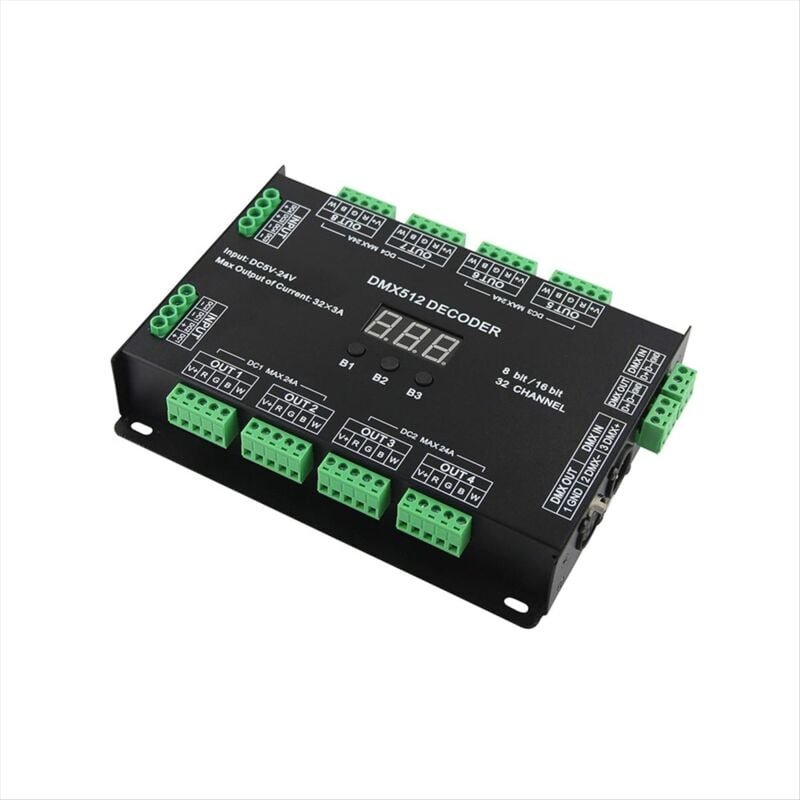 32-Kanal 96A RGBW für 512 LED-Decoder-Controller-Dimmer DC5-24V RGB-Licht 8 Bit/16 Bit