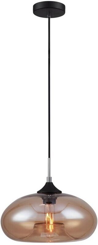 Valio - Industrie- und Retro-hängender Anhänger Schwarz 1 Licht mit leuchtendem Schatten, E27 - Italux