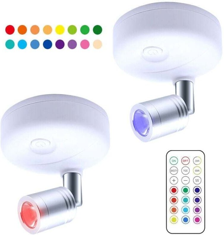 Kabelloser batteriebetriebener LED-Strahler mit Fernbedienung, Dartboard-Beleuchtung, Akzentlampe für rotierende Fotobel...