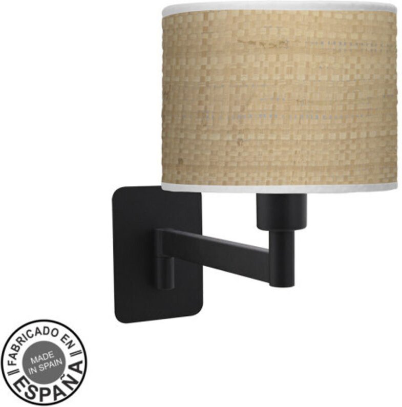 Wandleuchte fashion klappbar 1xe14 schwarz/hellbraun 26x17x28 cm