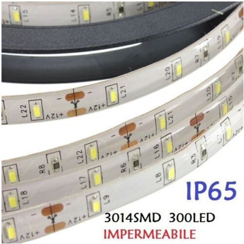 Trade Shop - 5 meter streifen strip 300 led 3014 smd für den aussenbereich IP65 12 v dc heiss kalt -