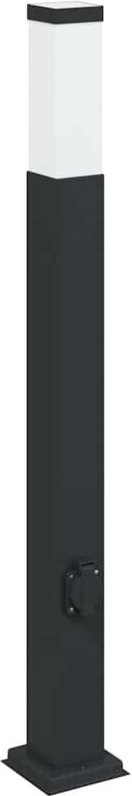 Pollerleuchte mit Auslass 80 cm Schwarz IP44 vidaXL