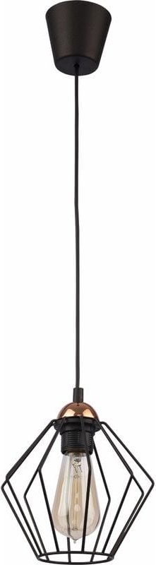 Licht-erlebnisse - Hängeleuchte Metall E27 Draht Schirm geometrisch Schwarz Pendelleuchte