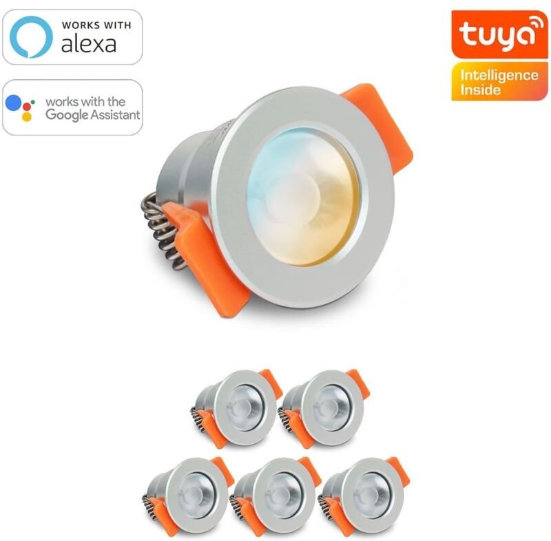 Smartes MiBoxer LED Einbaustrahler Set 3W 12V IP66 - Lichtfarbe: CCT Dual Weiß - Anzahl: 6x