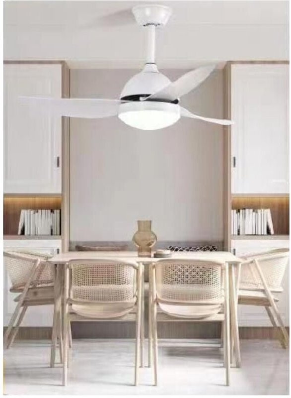 Trade Shop Traesio - Trade Shop - Deckenventilator Kronleuchter Moderne led Deckenleuchte 3 Flügel Dimmbar 60001 -