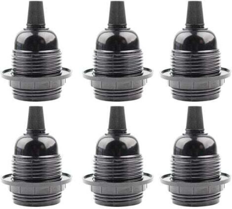 Stück E27-Fassungen, schwarz, E27-Schraubfassung aus Kunststoff, Lampenschirmring-Anschlussadapter, Ersatzlampenfassung ...