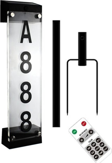 Outdoor Solar Haus Nummer Platte Plug-In Tür Licht Wand Lampe Digitale Wasserdicht Villa Adresse Zeichen