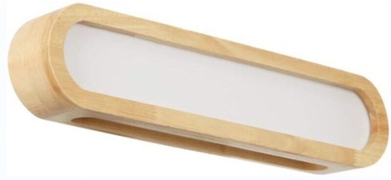 Ineasicer Moderne LED-Badezimmerspiegelleuchte, dimmbare LED-Wandleuchte aus Massivholz, Schlafzimmer-Nachttischleuchte,...